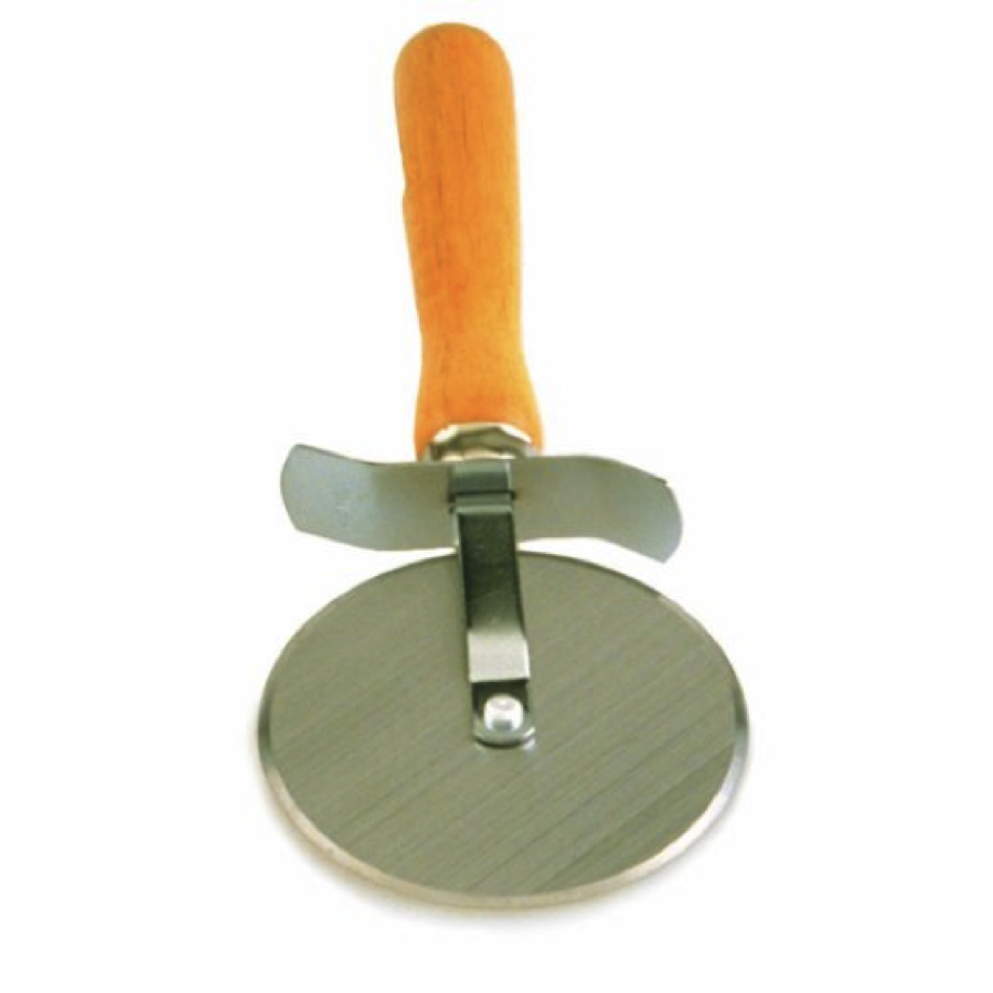 CRESTWARE 4 INCH WOOD HANDLE PIZZA CUTTER