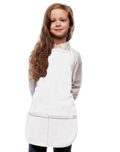 WHITE DAYSTAR APPAREL TWO POCKET KID BIB APRON
