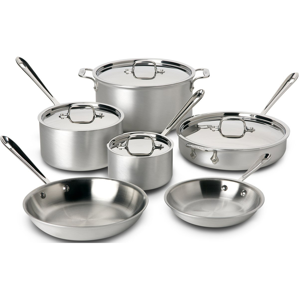 ALL-CLAD 10 PIECE STAINLESS STEEL COOKWARE SET | Rush's Kitchen