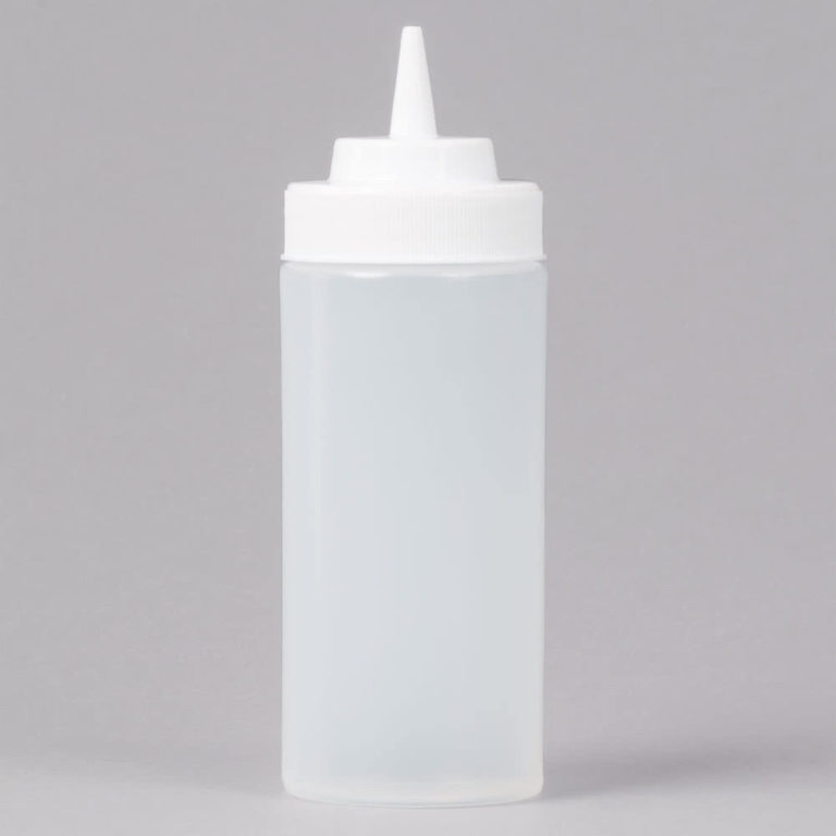 16 OZ WIDE MOUTH CLEAR SQUEEZE BOTTLE Rush's Kitchen