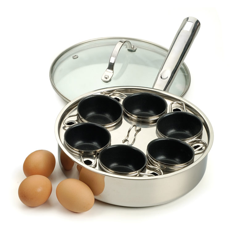 RSVP ENDURANCE 6 CUP EGG POACHER WITH GLASS LID Rush's Kitchen
